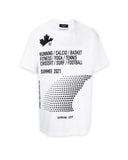 Tricou Dsquared2, Alb, Insertie text