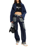 Tricou DSQUARED2, ICONique Cropped Loose Fit T-Shirt, Negru
