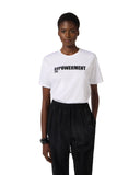 Tricou ELISABETTA FRANCHI, Jersey T-shirt with drawstring, Alb