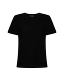 Tricou ELISABETTA FRANCHI, embossed T-shirt, Negru