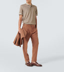 Tricou Zegna, Little Logo, Simple, Silk, Beige