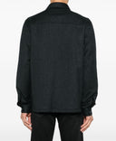 Camasa Zegna, Wool, Buttoned Long Sleeved, Grey