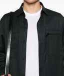 Camasa Zegna, Wool, Buttoned Long Sleeved, Grey