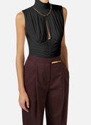Top ELISABETTA FRANCHI, Sleeveless High Neck Bodysuit