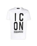 Tricou DSQUARED2, Insertie Icon Neagra, Alb