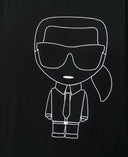 TRICOU KARL LAGERFELD, Logo Alb, Bumbac